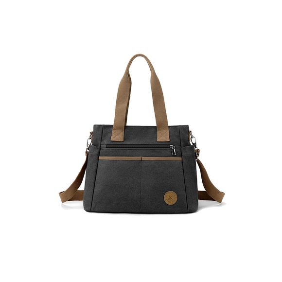 Canvas Crossbody Bag Casual Shoulder Bag Multi-Pockets Tote Handbag c: - Picture 1 of 8